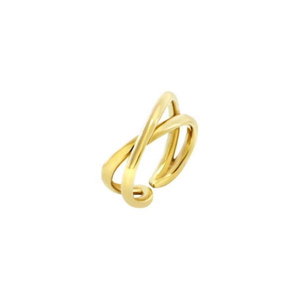 Anello Breil acciaio gold donna