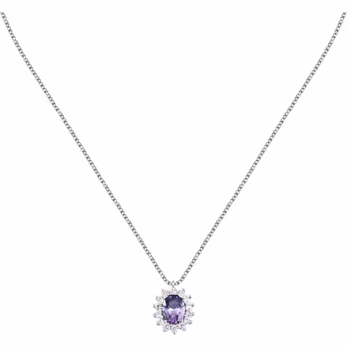 Collana Morellato con pietra viola e zirconi in argento